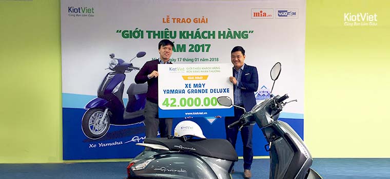 KiotViet trao giải thưởng “GIỚI THIỆU KHÁCH HÀNG” năm 2017