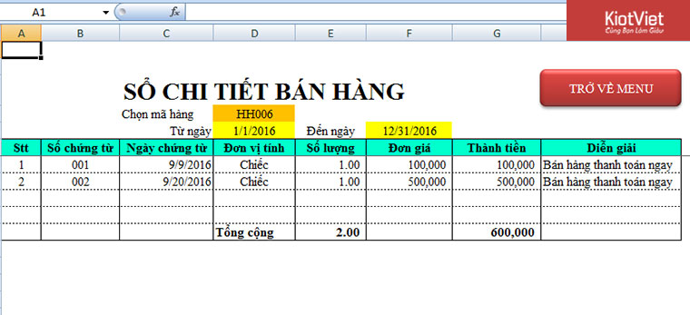 Cách làm Excel quản lý bán hàng chi tiết và hiệu quả