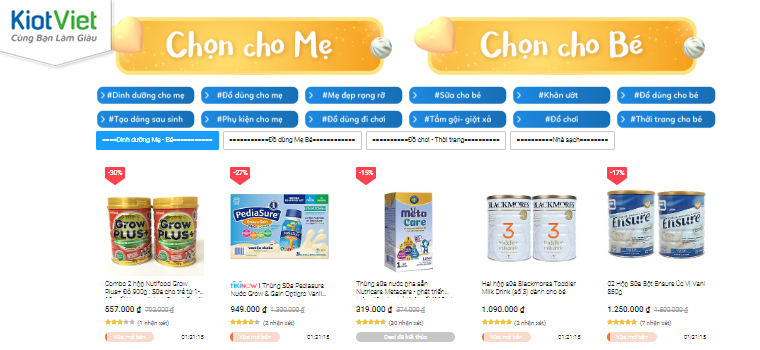 Bán hàng ''mẹ và bé'' trên Tiki cần lưu ý những gì?