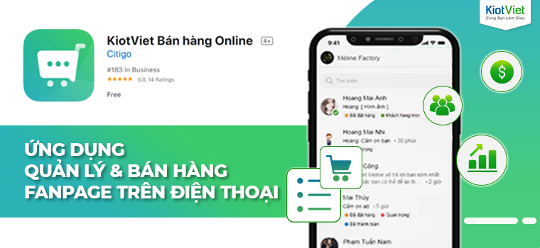 KiotViet ra mắt KIOT ONLINE: Ứng dụng quản lý & bán hàng Fanpage trên điện thoại