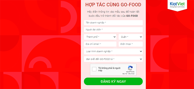 Cách đăng ký bán hàng trên Go Food/GoJek mới nhất