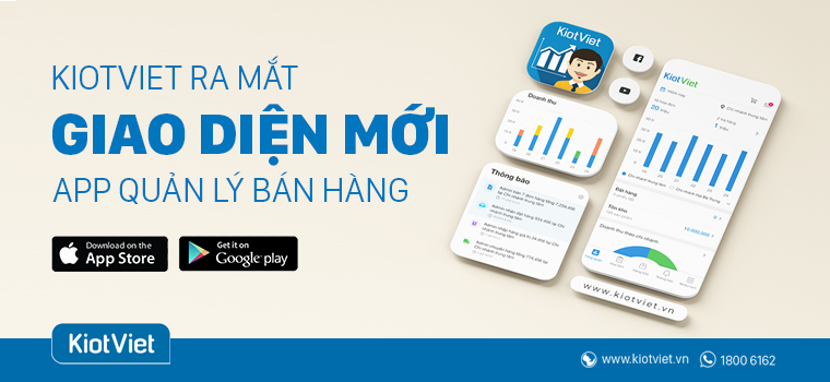 KiotViet ra mắt giao diện App quản lý bán hàng mới trên điện thoại di động 