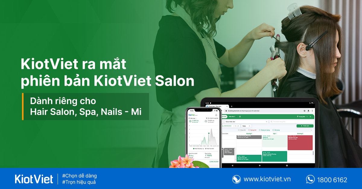 Ra mắt phần mềm quản lý KiotViet Salon dành riêng cho Hair Salon, Spa, Nails - Mi