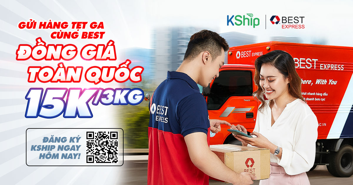 KiotViet hợp tác cùng BEST Express: Giao hàng siêu nhanh - Giảm giá thả phanh chỉ 15k/3kg