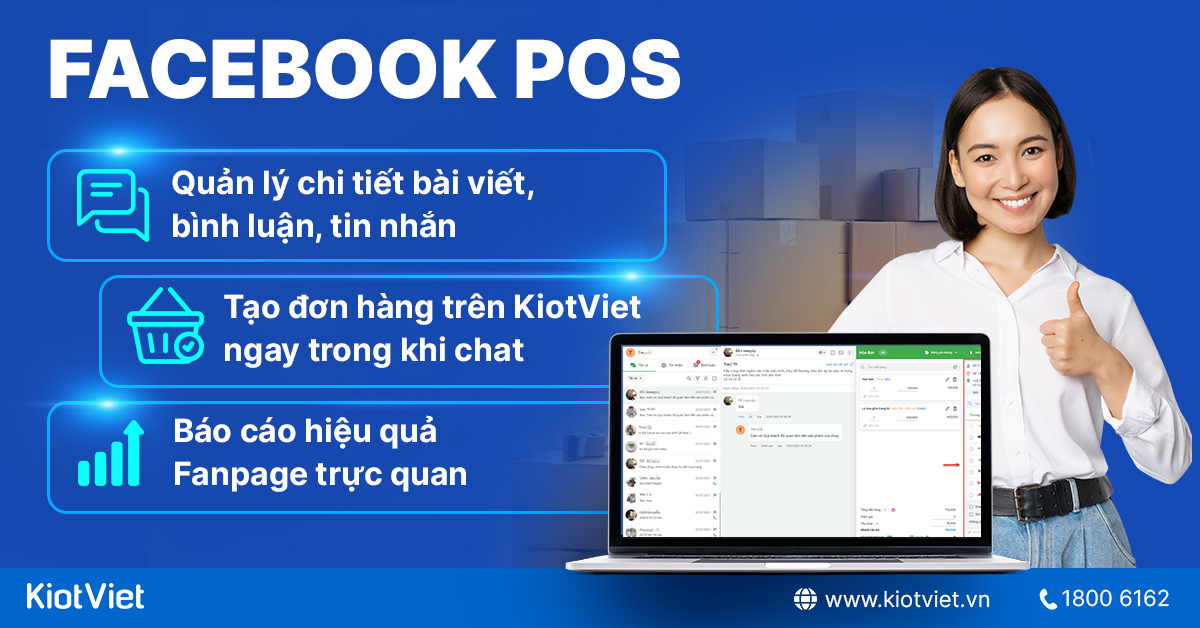Đẩy nhanh tốc độ xử lý đơn hàng Fanpage với giải pháp Facebook POS - KiotViet 