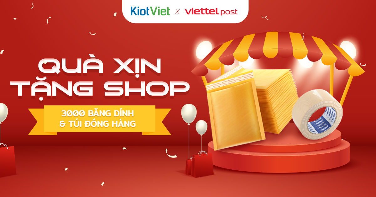 Quà xịn tặng shop - Mở ngay cho nóng: Tặng 3000 băng dính & túi đóng hàng