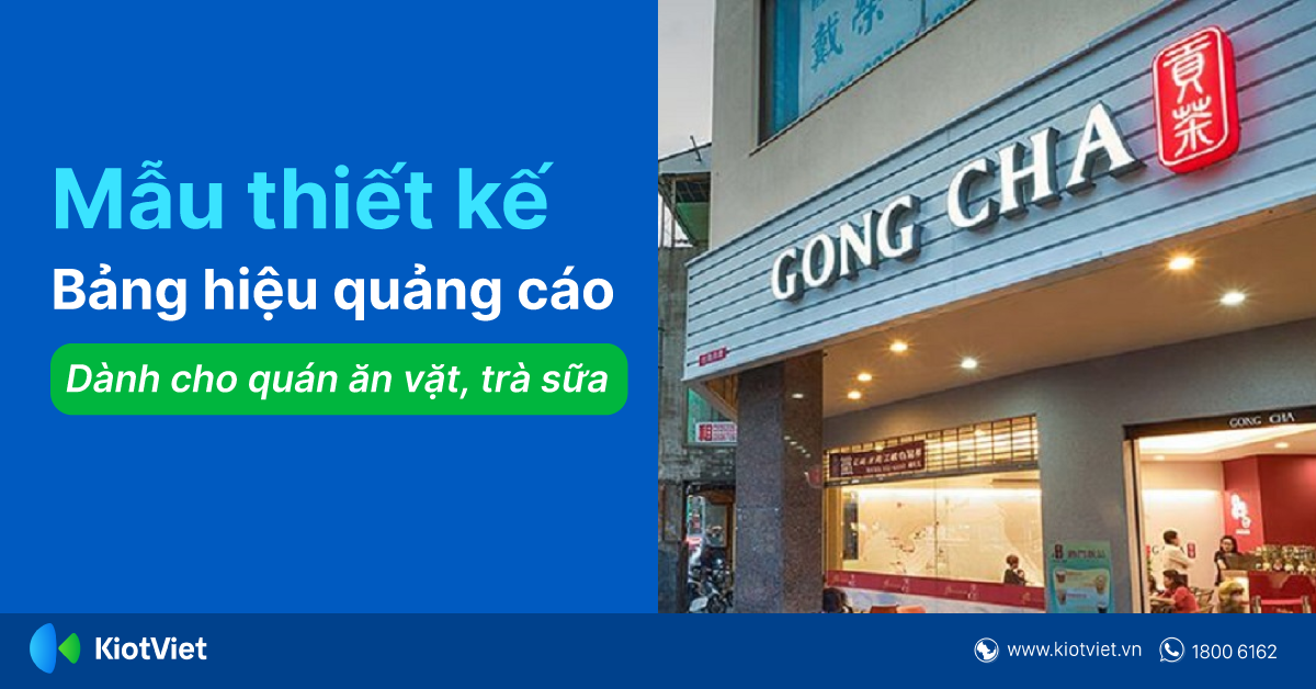 Thiết Kế Mẫu Bảng Hiệu Trà Sữa Ăn Vặt Đẹp, Ấn Tượng