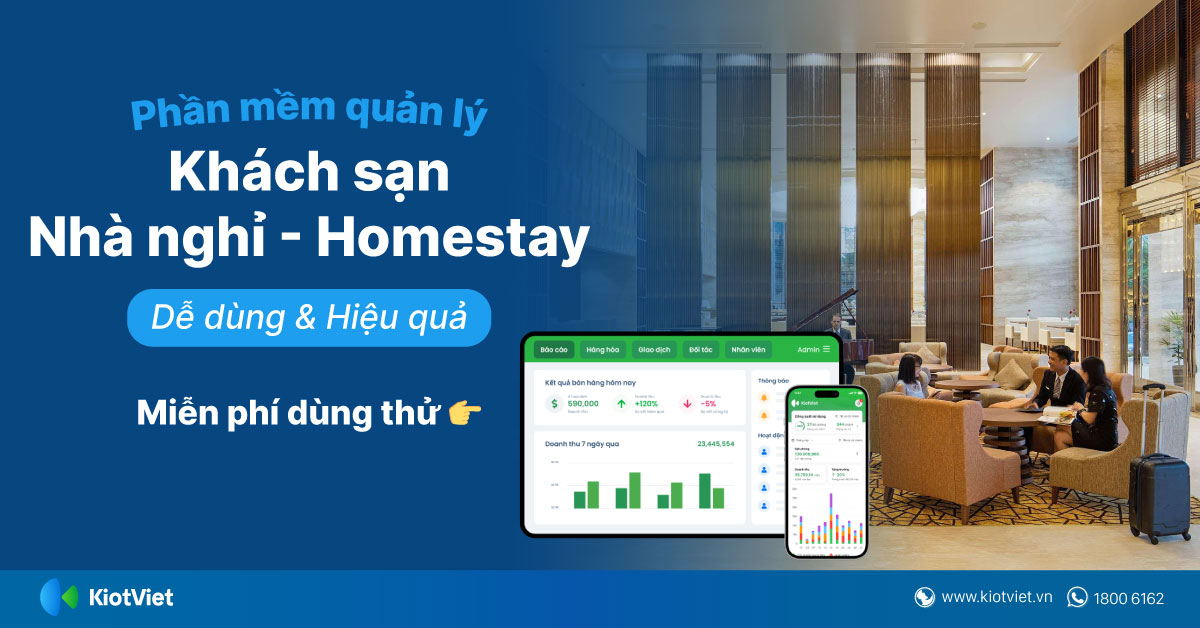Phần mềm quản lý khách sạn, nhà nghỉ, homestay dễ dùng, hiệu quả - Miễn phí dùng thử 