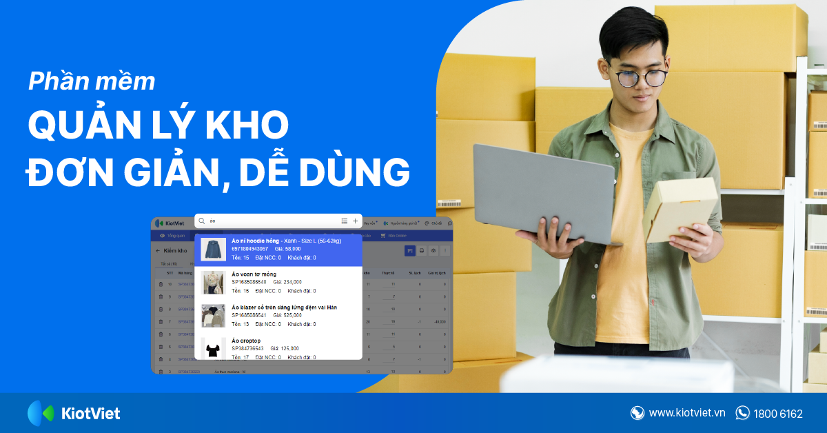 [Tải miễn phí] Phần mềm quản lý kho đơn giản, dễ dùng - KiotViet