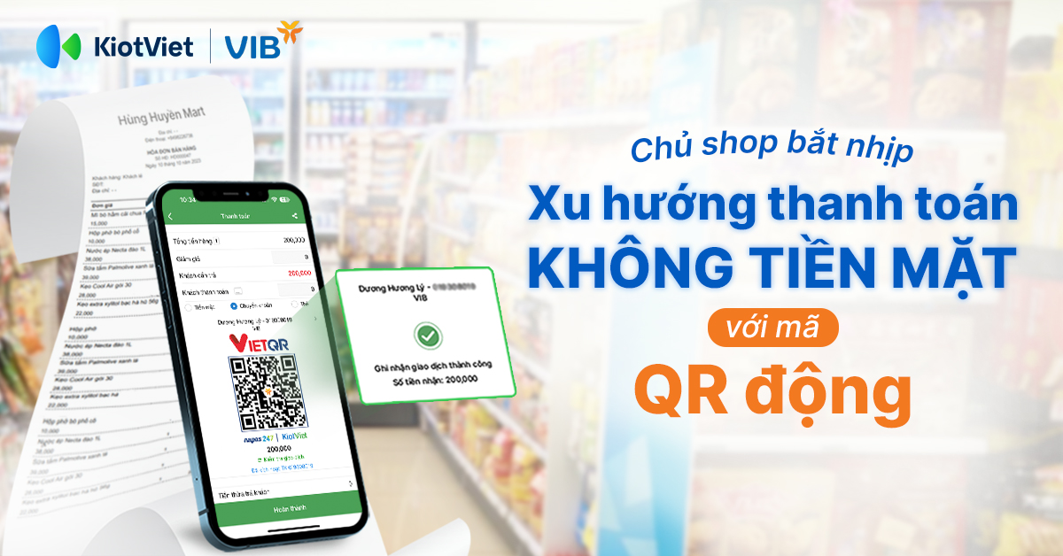 Chủ shop bắt nhịp xu hướng thanh toán không tiền mặt với mã QR động