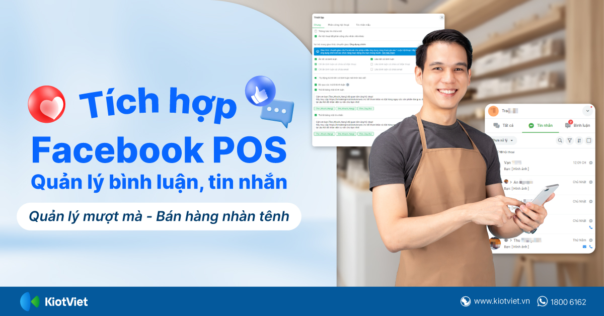 Tích hợp Facebook POS quản lý bình luận, tin nhắn: Quản lý mượt mà - Bán hàng nhàn tênh