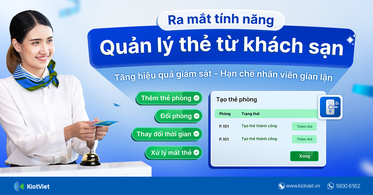 Ra mắt tính năng quản lý thẻ từ khách sạn: Tăng hiệu quả giám sát - Hạn chế nhân viên gian lận