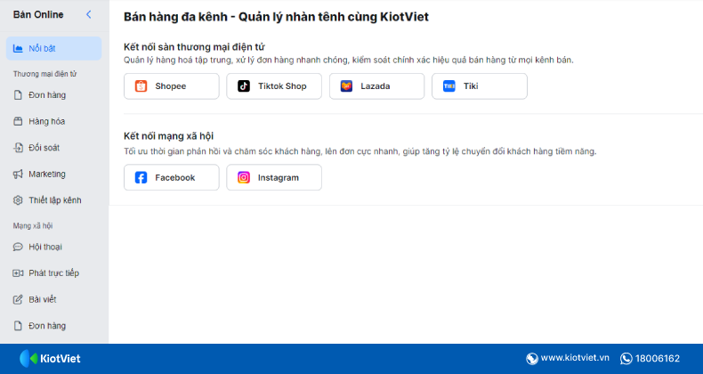 ket noi kenh ban online de dang