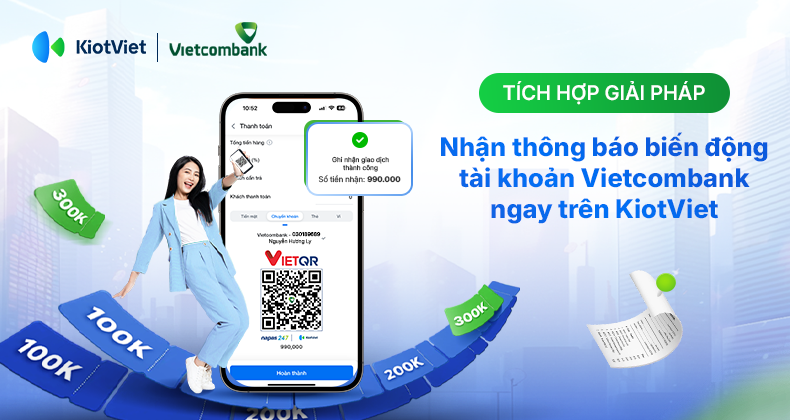 kiotviet hop tac vietcombank