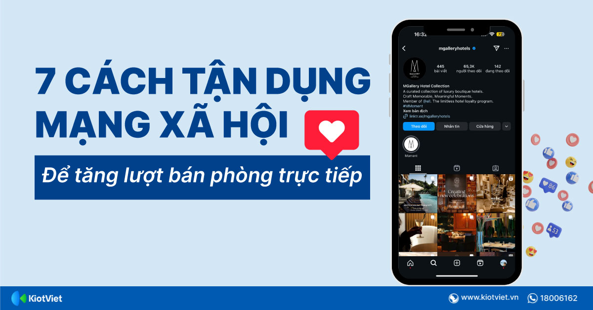 7 cách sử dụng mạng xã hội để tăng lượt đặt phòng trực tiếp cho khách sạn