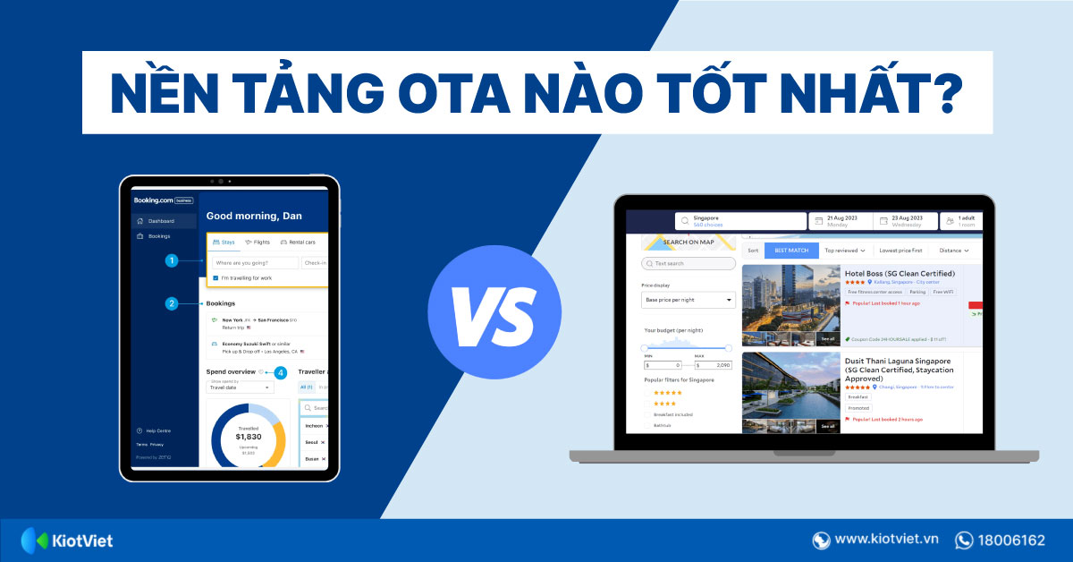 Agoda và Booking.com: Nền tảng OTA nào tốt nhất cho việc kinh doanh khách sạn?