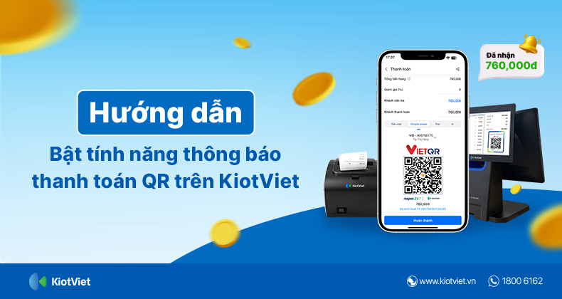 huong dan bat thong bao thanh toan qr