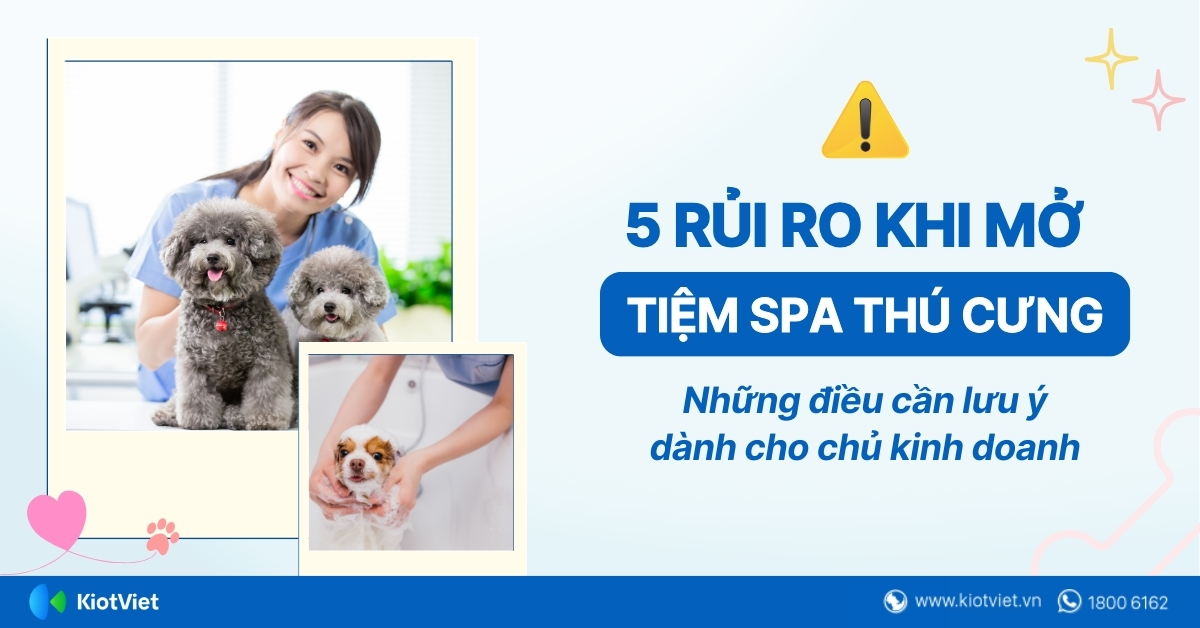 5 rủi ro khi mở tiệm spa thú cưng: Những điều cần lưu ý dành cho chủ kinh doanh!