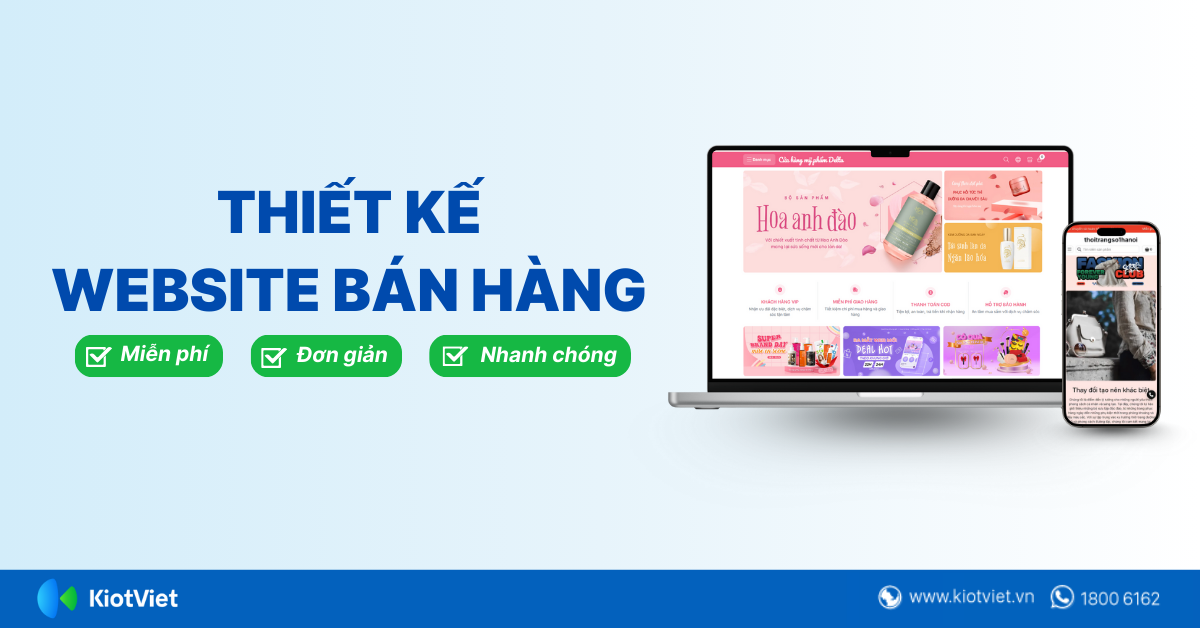 Hướng dẫn thiết kế website bán hàng miễn phí, đơn giản và nhanh chóng
