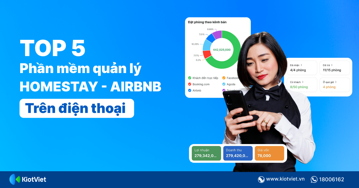 Top 5 phần mềm quản lý homestay, airbnb sử dụng trên điện thoại tốt nhất