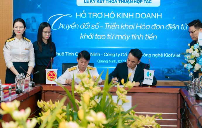 Thuế tỉnh Quảng Ninh và KiotViet hợp tác hỗ trợ hộ kinh doanh chuyển đổi số, triển khai hóa đơn điện tử từ máy tính tiền