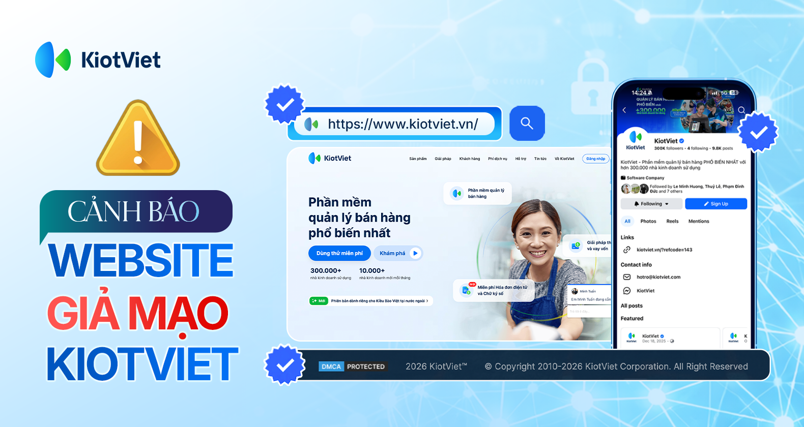 Cảnh báo Website giả mạo KiotViet
