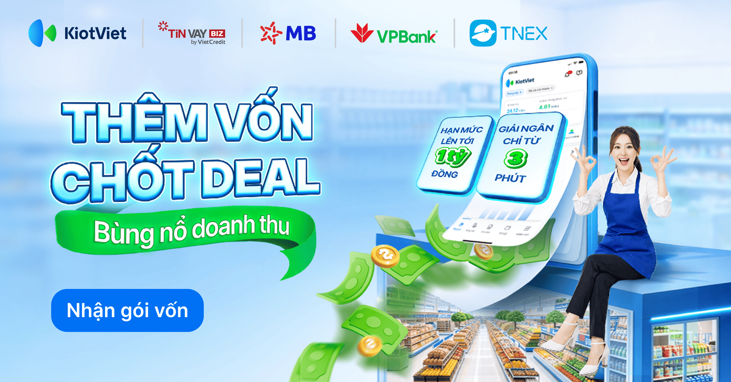 Bí quyết giúp hàng ngàn hộ kinh doanh “chốt Deal mỏi tay” nhờ nguồn vốn KiotViet.