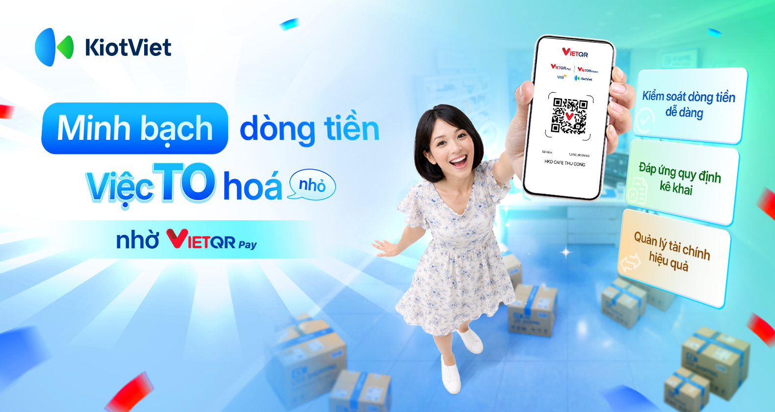 VietQRPay: minh bạch dòng tiền - yên tâm kê khai thuế