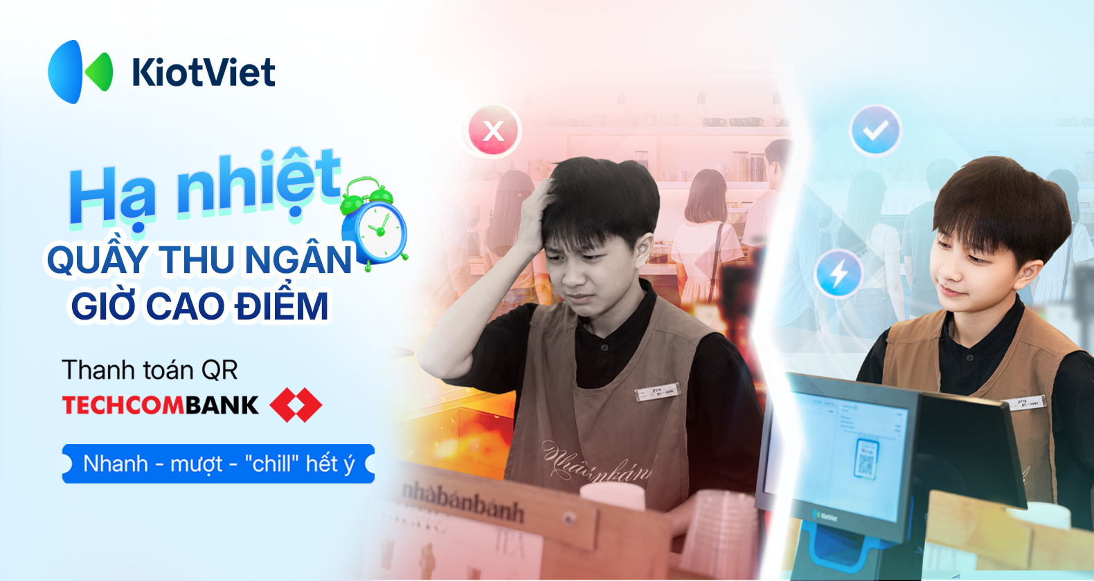 “Hạ nhiệt” quầy thu ngân nhờ thanh toán QR Techcombank