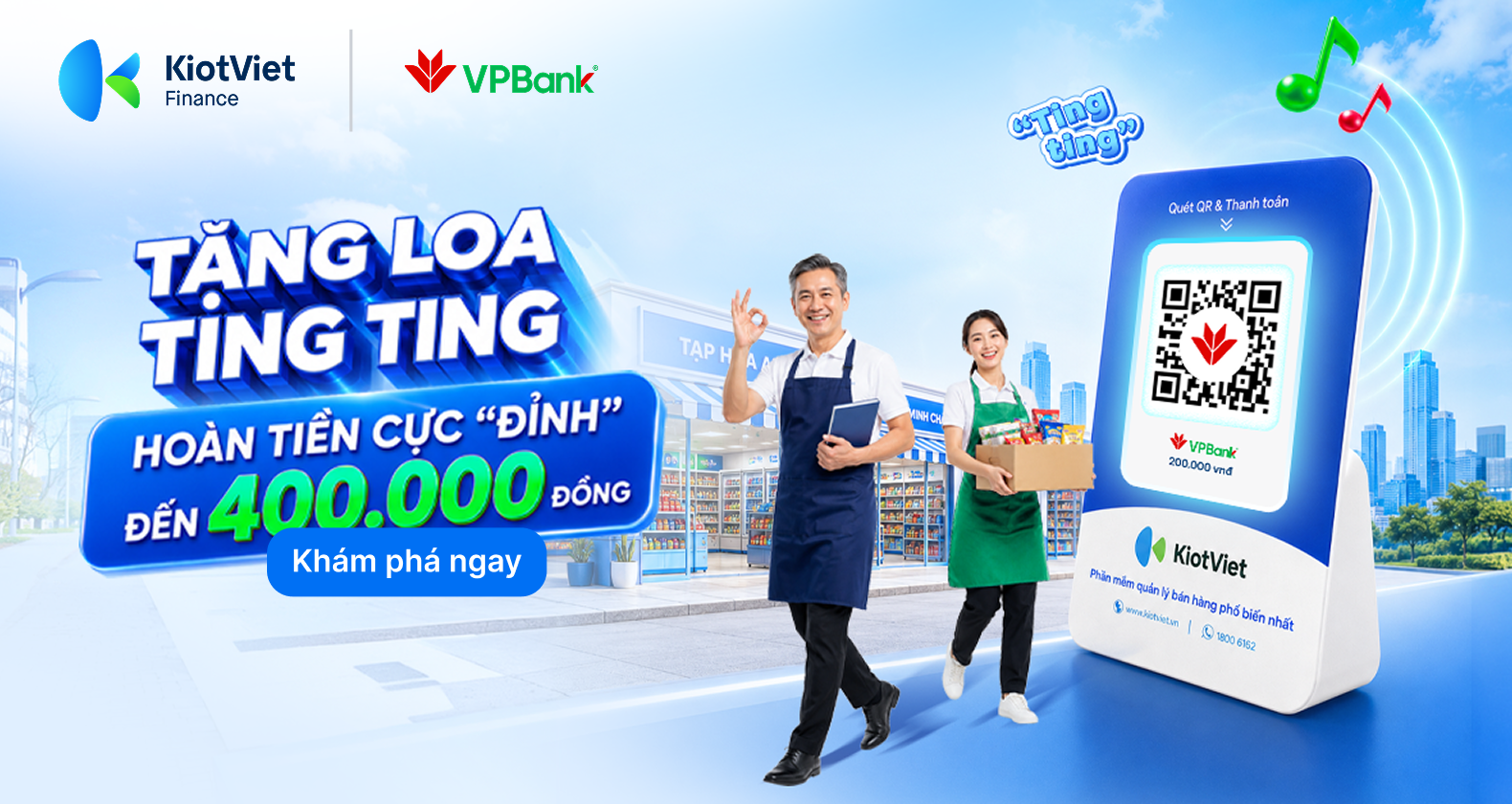 Tặng loa Ting Ting - Hoàn tiền cực 