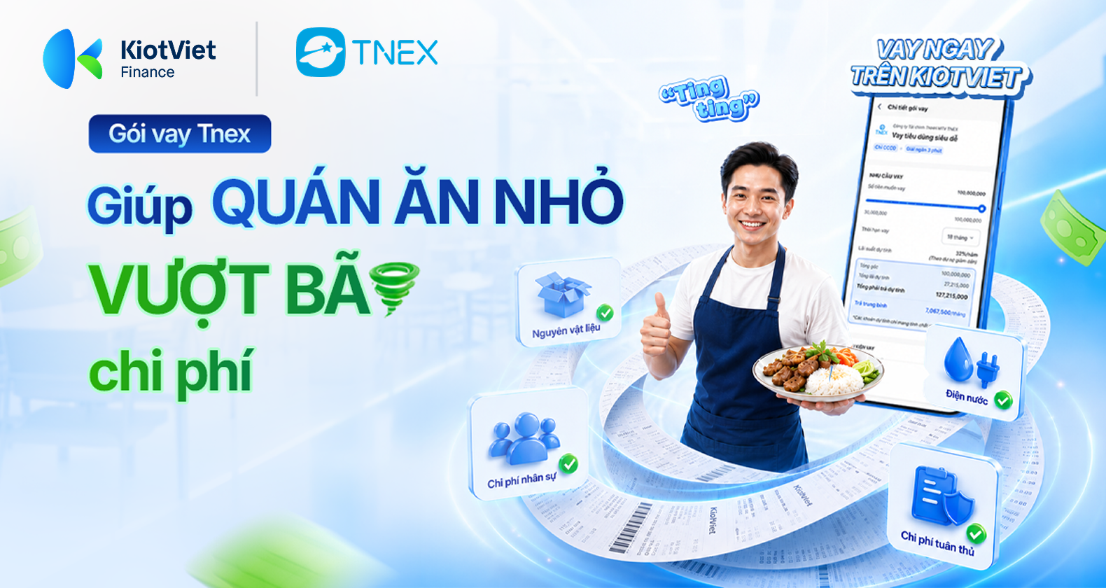 Gói vay TNEX giúp quán ăn nhỏ vượt “bão” chi phí