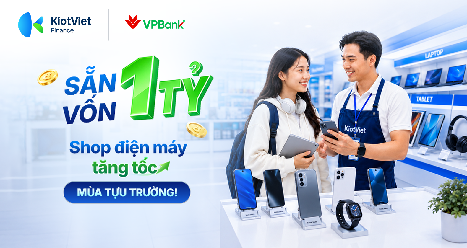 Sẵn vốn nhập hàng, shop điện máy bứt phá kinh doanh mùa tựu trường
