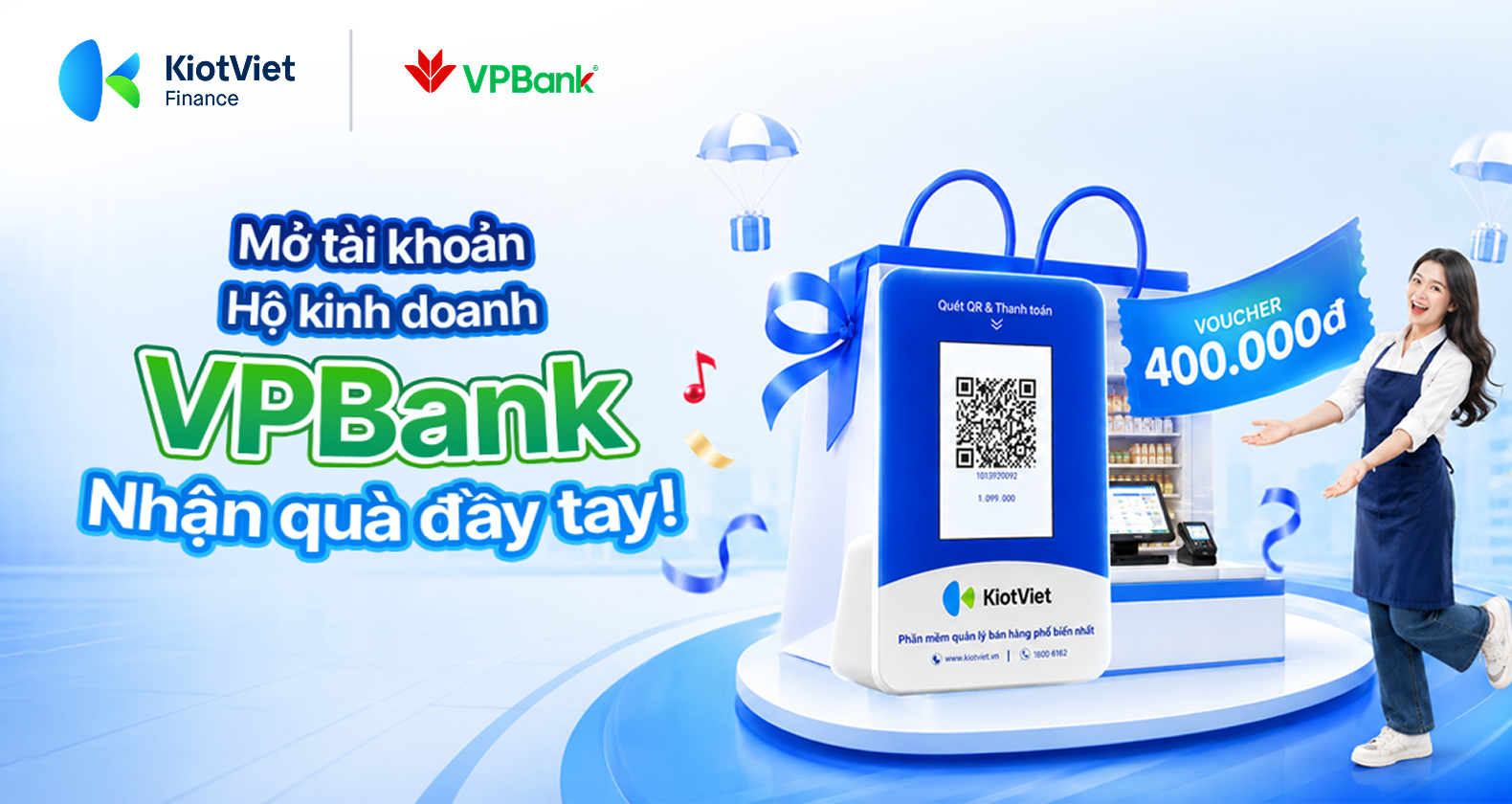 Mở tài khoản hộ kinh doanh VPBank, nhận quà đầy tay