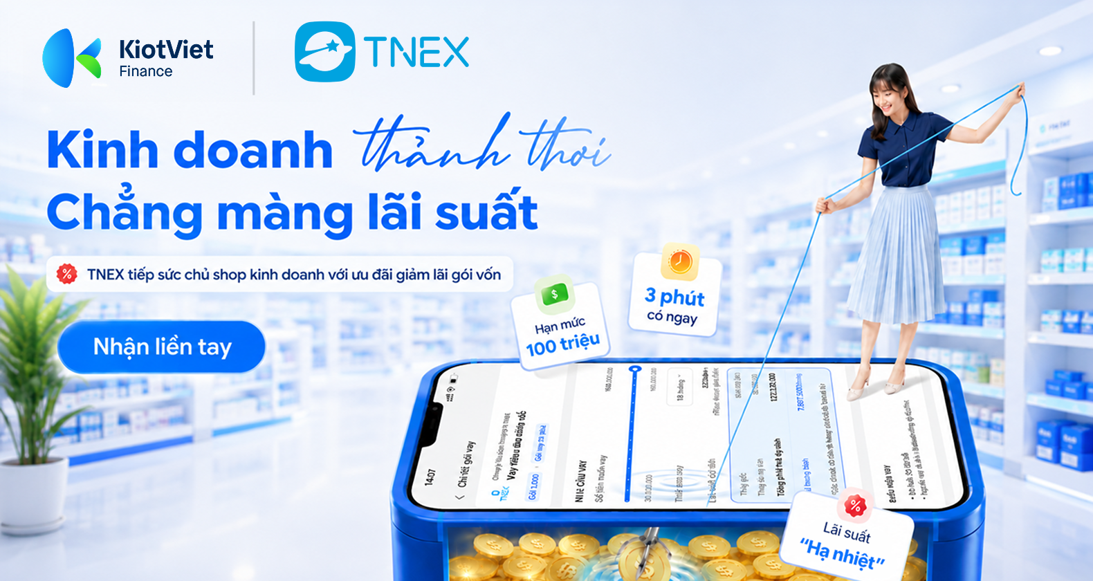 Sẵn vốn nhập hàng mùa tựu trường với lãi suất mới từ TNEX