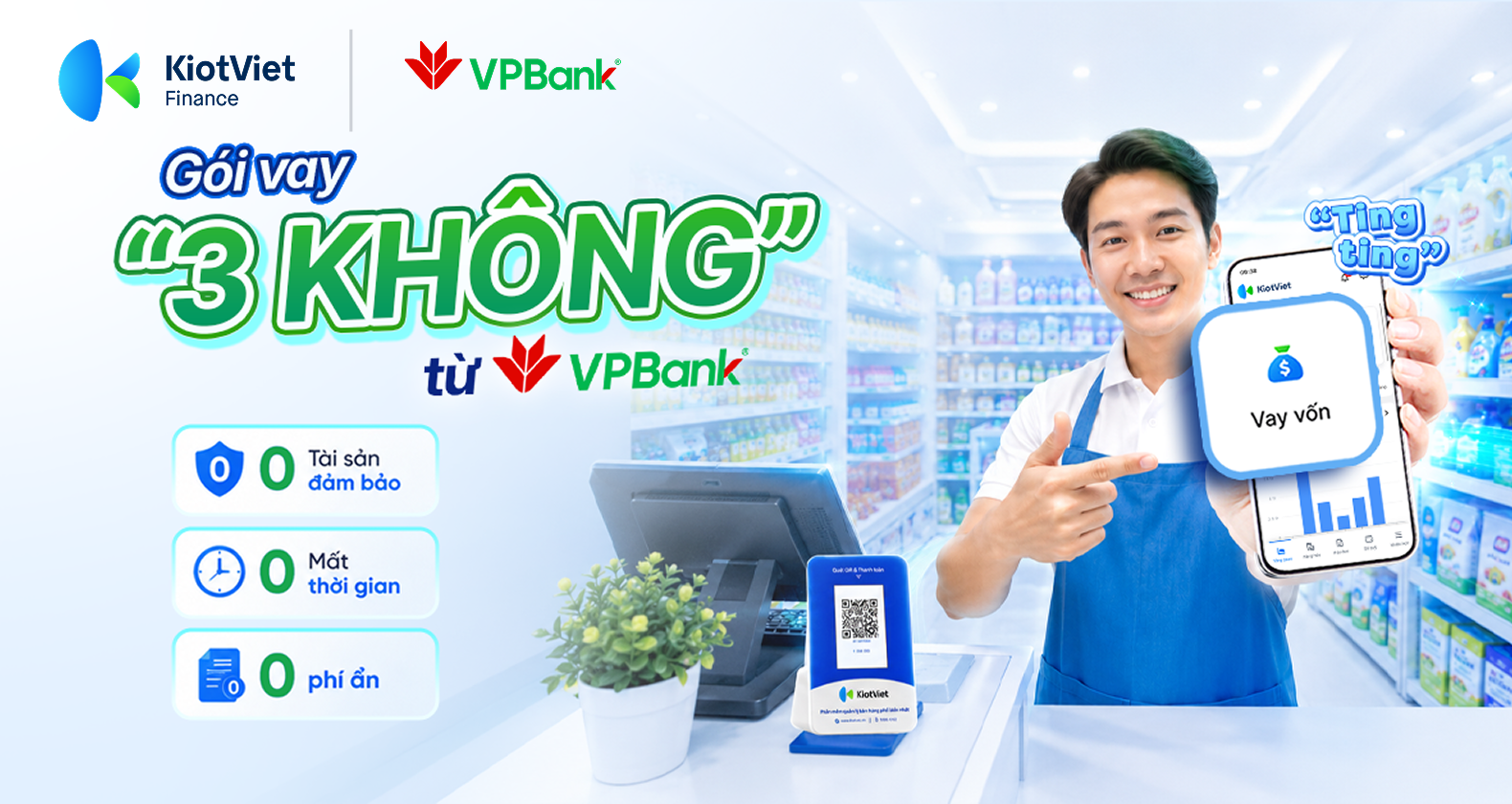 Vay vốn hiện đại, an tâm cùng VPBank và KiotViet