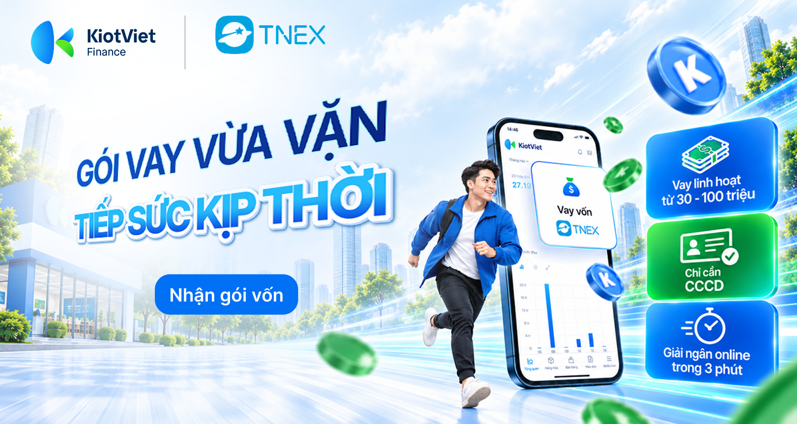 Gói vay TNEX - Gói vay vừa vặn, tiếp sức kịp thời chủ cửa hàng